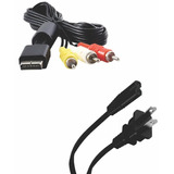 Cable Audio/ Video+ Cable Corriente Playstation Ps1 Ps2 Ps3