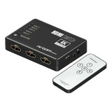 Switch Hdmi 3 Puertos + Control Remoto Full Hd 2k 4k