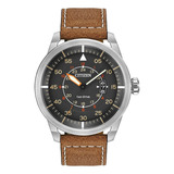 Reloj Citizen Aw1361-10h Citizen Aw1361-10h Ecológico De Color De La Correa Marrón Color Del Bisel Acero Inoxidable Color Del Fondo Gris