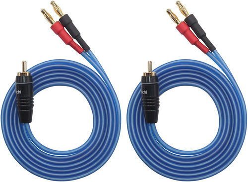 Cable De Parlante Rca A 2 Banana Kk Cable Q-p2 1.5 Mt 2-p...