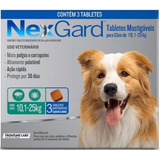 Nexgard Promoção Antipulgas E Carrapatos 10 A 25kg C/3