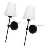 Candelabros De Pared, 2 Unidades, Pantalla Blanca, E27 Y E26