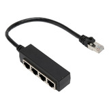 Divisor De Cable Ethernet Rj45 Un Punto Cuatro Abs Pcb Rj45