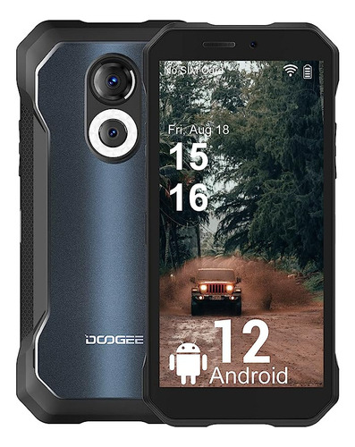 Smartdoogee S61, Teléfono Robusto Android 12, 6 Gb+64 Gb, Ip