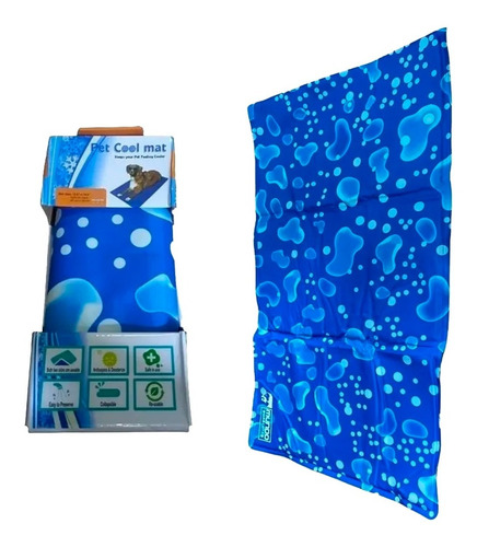 Manta Refrescante De Gel Frio Para Mascotas Talla M 40x50cm