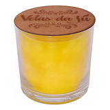 Vela Aromática Perfumada De Citronela Com Tampa De Madeira Cor Amarelo Fragrância Diversas Diversas