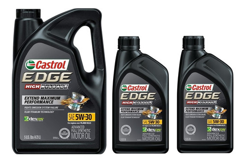 Aceite Castrol Edge Alto Kilometraje 5w30 4.73 L + 2 946 Ml.