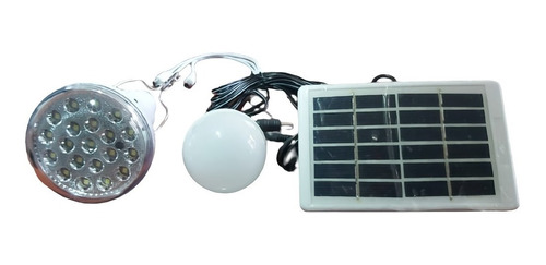 Bombillo Lampara Iluminación Led Carga Solar 10w + Mini Bomb