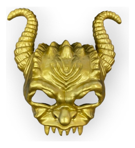Máscara Demônio Round 6 Monstro Vip Dourada Festa Fantasia 