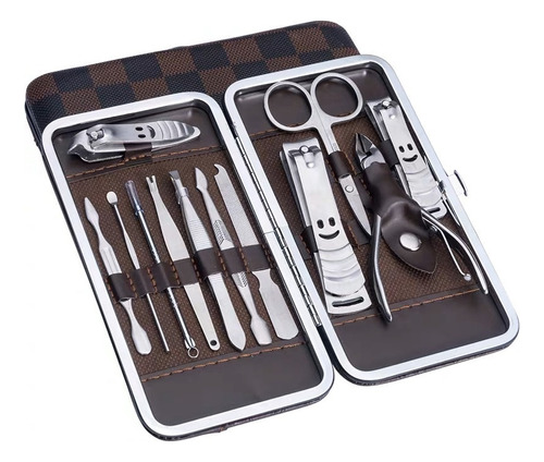 Kit Cortador De Unha Manicure Portatil Estojo Pinca Tesoura