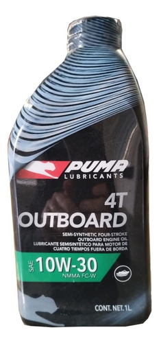 Aceite Lubricante Puma 4t Outboard 10w30 X 1 L Fuera Borda