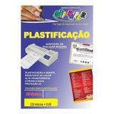 Plástico Para Plastificação 8x11 100 Folhas Off Paper