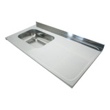 Dhinox Mesada De Cocina C/pileta Simple Izquierda Dh52 120cm