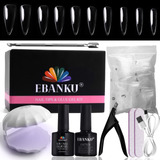 Ebanku Kit De Pegamento De Uñas De Gel X Puntas De Uñas, 2 X