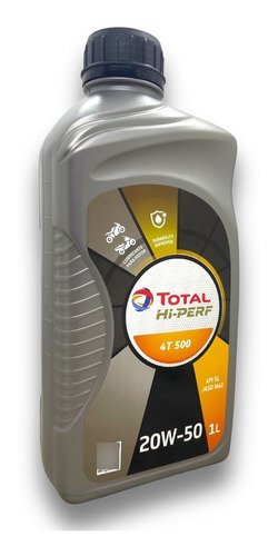 Aceite Moto 4t 20w50 Total Hi Perf 500 1 Litro Mineral