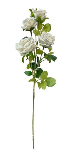Ramo De Flores Artificiales Rosas Blancas 82cm Deco 20317
