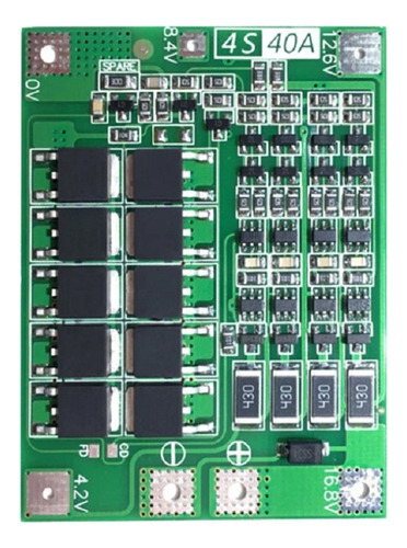 Módulo Carga Balanceada Ion Litio 18650 Bms 4s 40a 16.8v