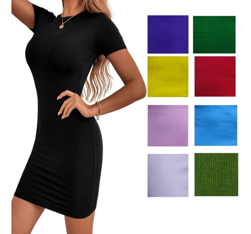 Pack2 Vestido Unicolor Rib 