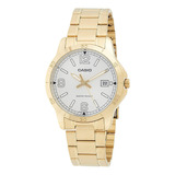 Casio Mtp-v004g-7b2 Vestido Para Hombre Tono Dorado Acero In