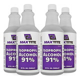 Alcohol Isopropílico Maxtite 91% (1 Galón, 4x32oz)
