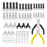 85pcs/set Zipper Repair Kit Sewing Jacket Rails .