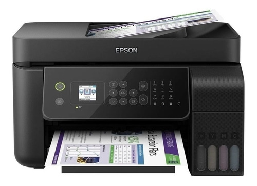 Impresora A Color Multifunción Epson Ecotank L5190 Con Wifi Negra 110v