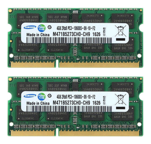 Memória Notebook Samsung 8gb (2x4gb) Ddr3 1333mhz Pc3 10600 