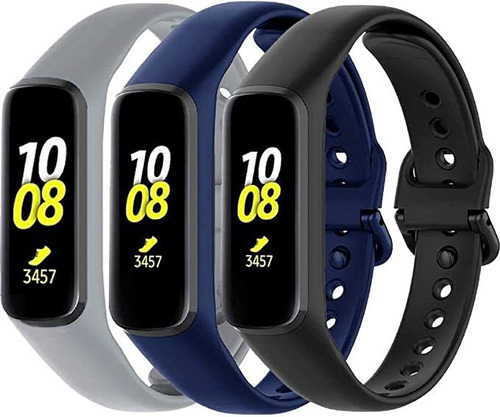 (3 Pack) Silicone Bands Compatible For Samsung Galaxy Fit 2.