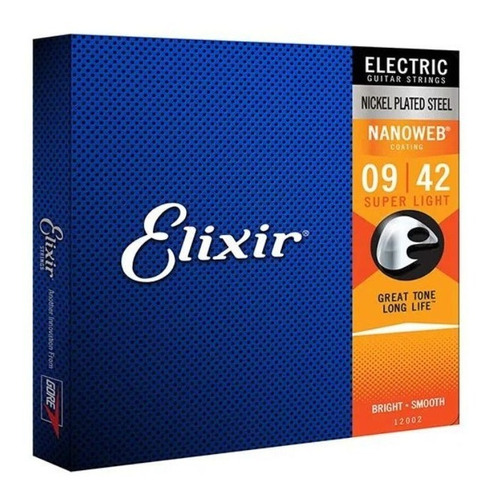 Jogo Corda Guitarra 009 Elixir Super Light Nanoweb 12002 