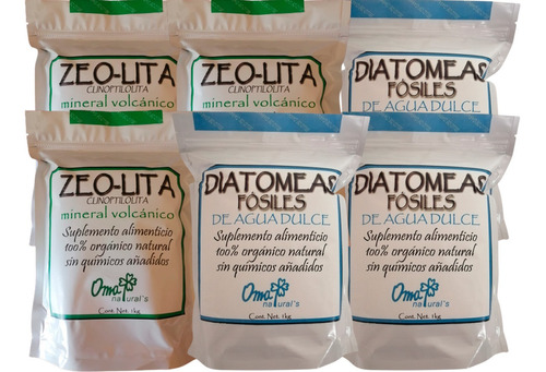 Detox Pack 3kg Zeolita Clinoptilolita + 3kg Diatomeas = 6kgs