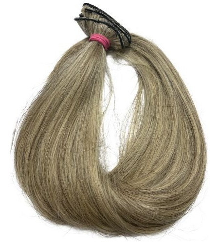 Cabelo Tecido Na Tela P/ Mega Hair Humano Loiro 65cm 100gr