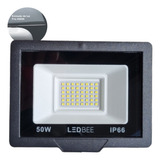 Refletor Led Smd Ip65 50w Branco Frio 6500k Bivolt 