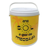 Cooler 12 Latas Branco Isotérmico Redondo Sol