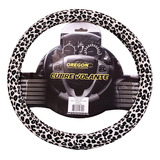 Cubre Volante Animal Print Leopardo Negro Blanco Universal