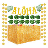 22 Piezas De Decoración De Fiesta Hawaiana Aloha Que Inclúye
