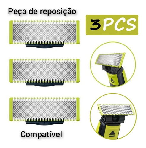 3 Oneblade Refil Lamina Compatíve Qp2530 Qp6510 Qp6520