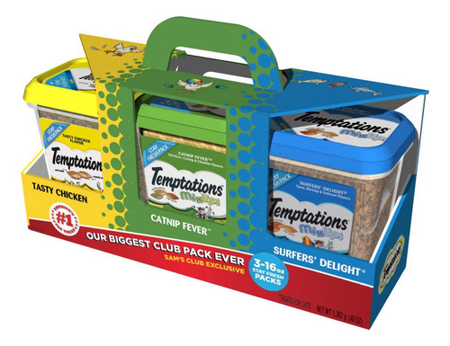 Temptations Tender Premio Para Gatos (1.36kg) 3 Sabores