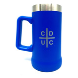 Mug Schopero Térmico Fanáticos Universidad Católica Uc Color Celeste Lisa