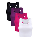 Polera Sin Mangas Para Mujer 4 Basic Crop Sport Blo 2002