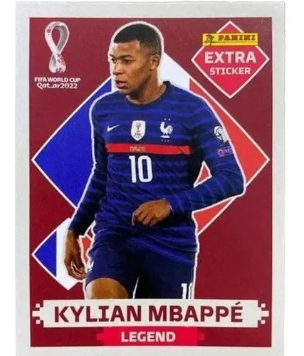 Figurinha Legend Bordô Kylian Mbappé - Copa 2022