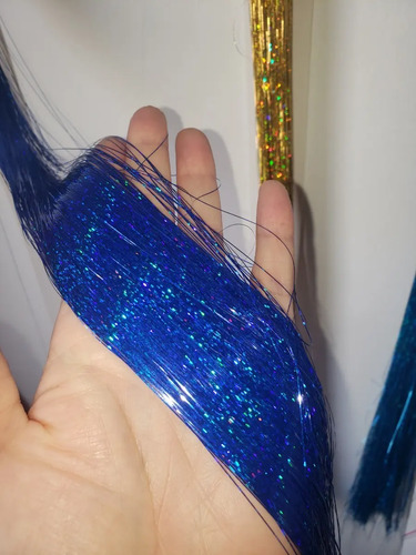Tira De Cabellos Glitter De 120cm Cada Hilo