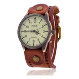 Minilujia - Reloj De Pulsera Para Hombre Estilo Retro Bronce