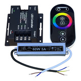 Kit 01 Controladora Rgb Touch + 01 Fonte Blindada 5a Ip67