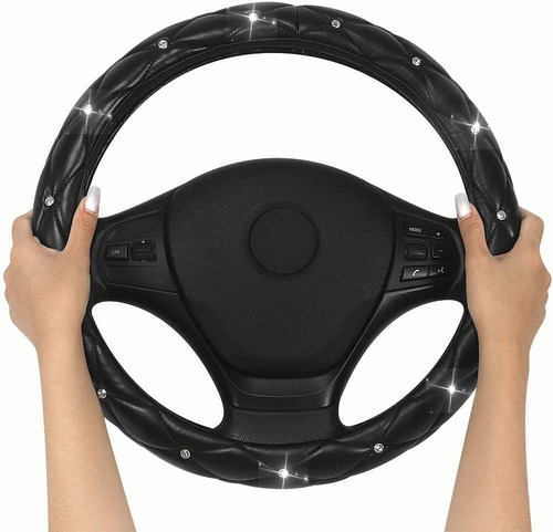 La Cubierta Del Volante Cuero De Universal Diamante 38 Cm