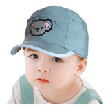 Gorra  Para Bebé Koala Gris Ajustable 0-5 Años Premium