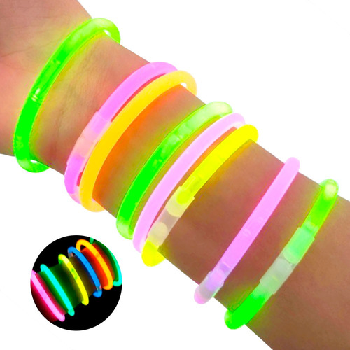 90 Pulseras Luminosas Cyalume Neon Varios Colores Fiesta