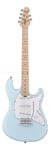 Guitarra Eléctrica Sterling Cutlass Ct30sss De Álamo Daphne Blue Con Diapasón De Arce