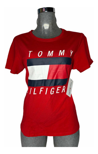 Playera Tommy Hilfiger De Mujer Talla S Color Rojo Original