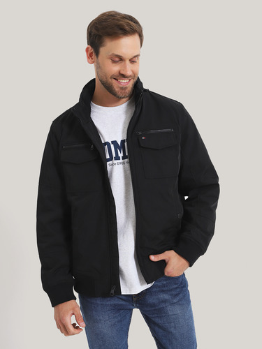 Chaqueta Bomber Acolchada Negro Tommy Hilfiger