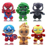 6pcs The Avengers Spiderman Hulk Peluche Muñeca Niños Regalo